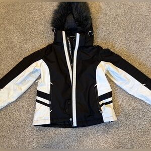 Superdry Kids or Small Adult Black and White Puffer Jacket